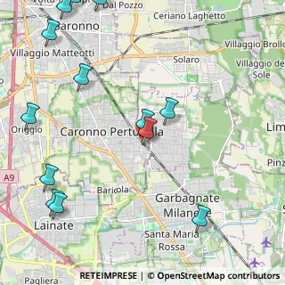 Mappa Via Toti Enrico, 21042 Caronno Pertusella VA, Italia (2.91077)