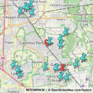 Mappa Via Toti Enrico, 21042 Caronno Pertusella VA, Italia (2.958)