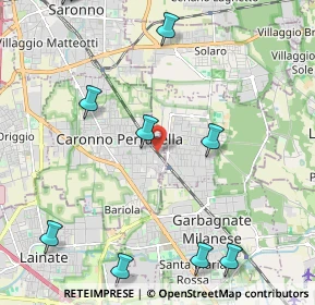 Mappa Via Toti Enrico, 21042 Caronno Pertusella VA, Italia (3.09917)