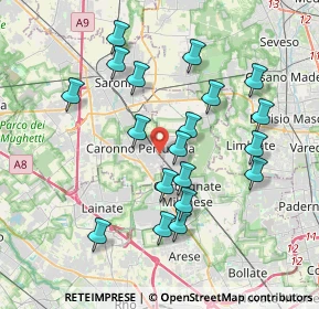 Mappa Via Toti Enrico, 21042 Caronno Pertusella VA, Italia (3.67105)