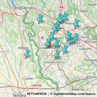 Mappa 21015 Lonate Pozzolo VA, Italia (6.9225)