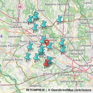 Mappa Via Gian Lorenzo Bernini, 20023 Cerro Maggiore MI, Italia (6.86778)