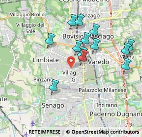 Mappa Via Trieste, 20051 Limbiate MB, Italia (1.86429)