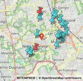 Mappa Via Federico Confalonieri, 20834 Nova Milanese MB, Italia (1.828)