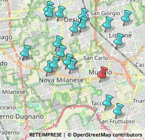 Mappa Via Federico Confalonieri, 20834 Nova Milanese MB, Italia (2.09895)