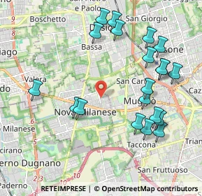 Mappa Via Federico Confalonieri, 20834 Nova Milanese MB, Italia (2.208)