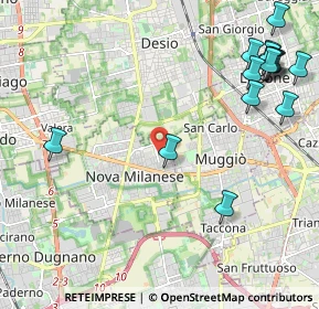 Mappa Via Federico Confalonieri, 20834 Nova Milanese MB, Italia (2.83333)