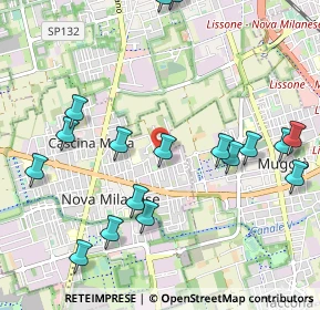 Mappa Via Federico Confalonieri, 20834 Nova Milanese MB, Italia (1.19)