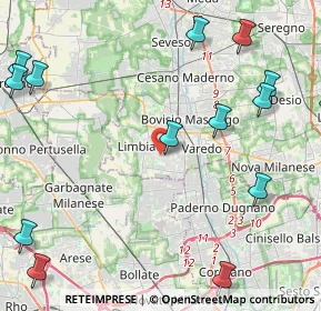 Mappa Via Pietro Maroncelli, 20812 Limbiate MB, Italia (6.47)