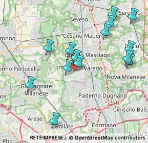 Mappa Via Pietro Maroncelli, 20812 Limbiate MB, Italia (4.22286)