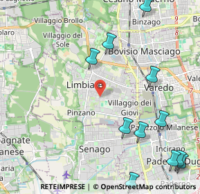 Mappa Viale Lombardia, 20812 Limbiate MB, Italia (3.12857)