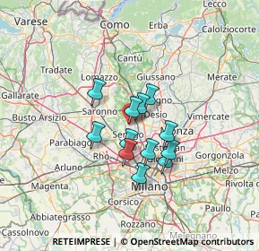 Mappa Viale Lombardia, 20051 Limbiate MB, Italia (9.09333)
