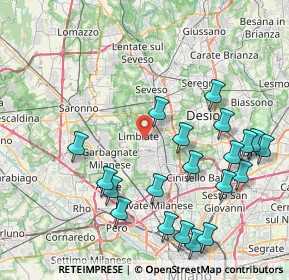 Mappa Viale Lombardia, 20812 Limbiate MB, Italia (9.274)