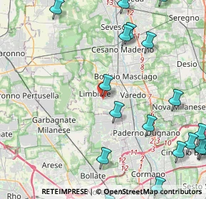 Mappa Viale Lombardia, 20051 Limbiate MB, Italia (6.285)