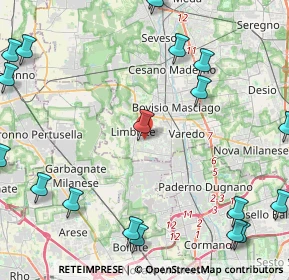 Mappa Viale Lombardia, 20051 Limbiate MB, Italia (6.3995)