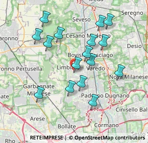 Mappa Viale Lombardia, 20051 Limbiate MB, Italia (3.54875)