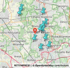 Mappa Viale Lombardia, 20051 Limbiate MB, Italia (3.23091)