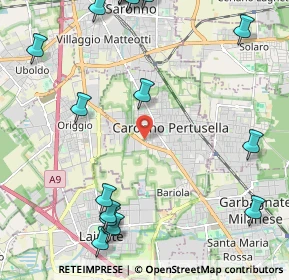 Mappa Via Bergamo, 21042 Caronno Pertusella VA, Italia (3.0925)