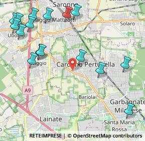 Mappa Via Bergamo, 21042 Caronno Pertusella VA, Italia (2.73063)