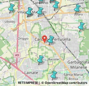 Mappa Via Bergamo, 21042 Caronno Pertusella VA, Italia (2.95714)