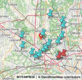 Mappa Via Bergamo, 21042 Caronno Pertusella VA, Italia (7.29647)