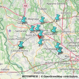 Mappa Via Renzo Vignati, 20025 Legnano MI, Italia (7.19923)