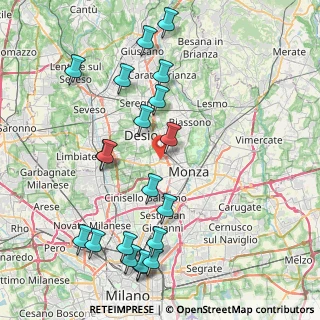 Mappa Via C. Battisti, 20835 Muggiò MB, Italia (9.342)
