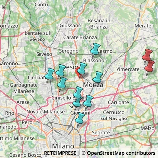 Mappa Via C. Battisti, 20835 Muggiò MB, Italia (7.09)
