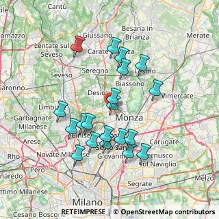 Mappa Via C. Battisti, 20835 Muggiò MB, Italia (6.758)