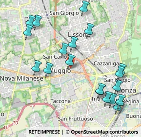 Mappa Via C. Battisti, 20835 Muggiò MB, Italia (2.34)