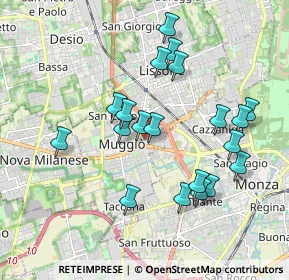 Mappa Via C. Battisti, 20835 Muggiò MB, Italia (1.807)