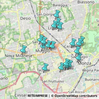 Mappa Via C. Battisti, 20835 Muggiò MB, Italia (1.807)