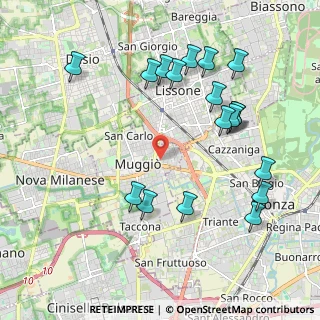 Mappa Via C. Battisti, 20835 Muggiò MB, Italia (2.21944)