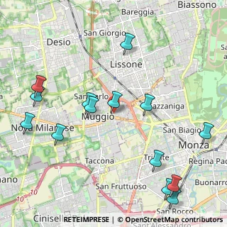 Mappa Via C. Battisti, 20835 Muggiò MB, Italia (2.54643)