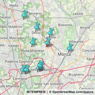 Mappa Via C. Battisti, 20835 Muggiò MB, Italia (4.3375)