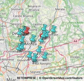 Mappa Via Remo Brambilla, 20863 Concorezzo MB, Italia (6.2595)