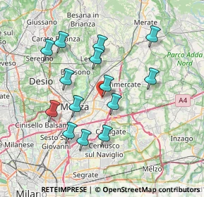 Mappa Via Remo Brambilla, 20863 Concorezzo MB, Italia (6.89643)