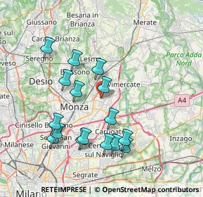 Mappa Via Remo Brambilla, 20863 Concorezzo MB, Italia (7.41813)