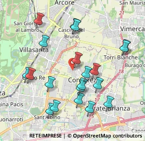 Mappa Via Remo Brambilla, 20863 Concorezzo MB, Italia (2.036)