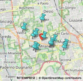 Mappa Viale delle Rimembranze, 20834 Nova Milanese MB, Italia (1.2725)