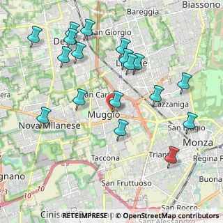 Mappa Via Dante Alighieri, 20053 Muggiò MB, Italia (2.23444)