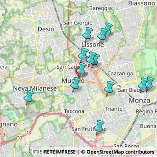 Mappa Via Dante Alighieri, 20053 Muggiò MB, Italia (1.98077)