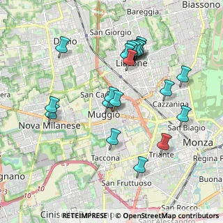 Mappa Via Dante Alighieri, 20053 Muggiò MB, Italia (1.9225)