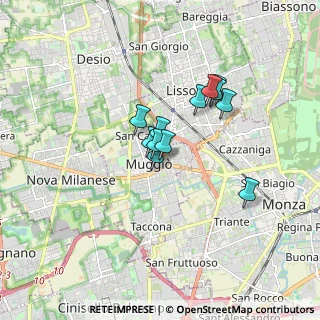 Mappa Via Dante Alighieri, 20053 Muggiò MB, Italia (1.17167)