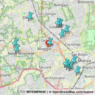Mappa Via Dante Alighieri, 20053 Muggiò MB, Italia (2.36154)