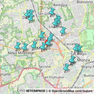 Mappa Via Dante Alighieri, 20053 Muggiò MB, Italia (2.08)