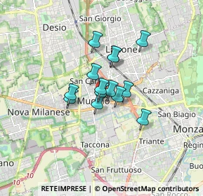Mappa Via Dante Alighieri, 20053 Muggiò MB, Italia (1.03857)