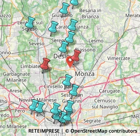 Mappa Via I Maggio, 20873 Muggiò MB, Italia (9.2705)