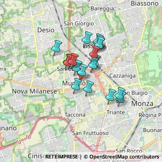 Mappa Via I Maggio, 20873 Muggiò MB, Italia (1.31)