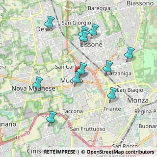 Mappa Via Dante Alighieri, 20835 Muggiò MB, Italia (1.96182)